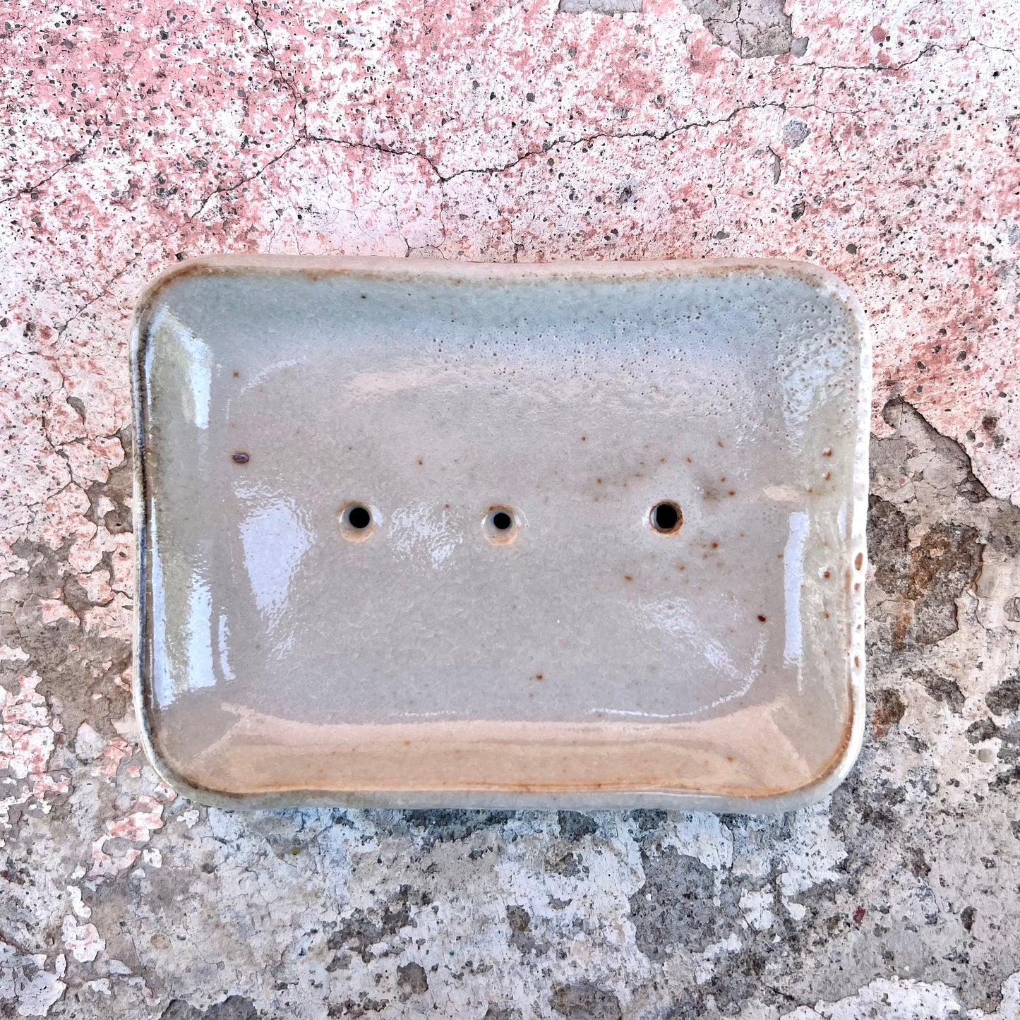 White Stacked Soap Dish