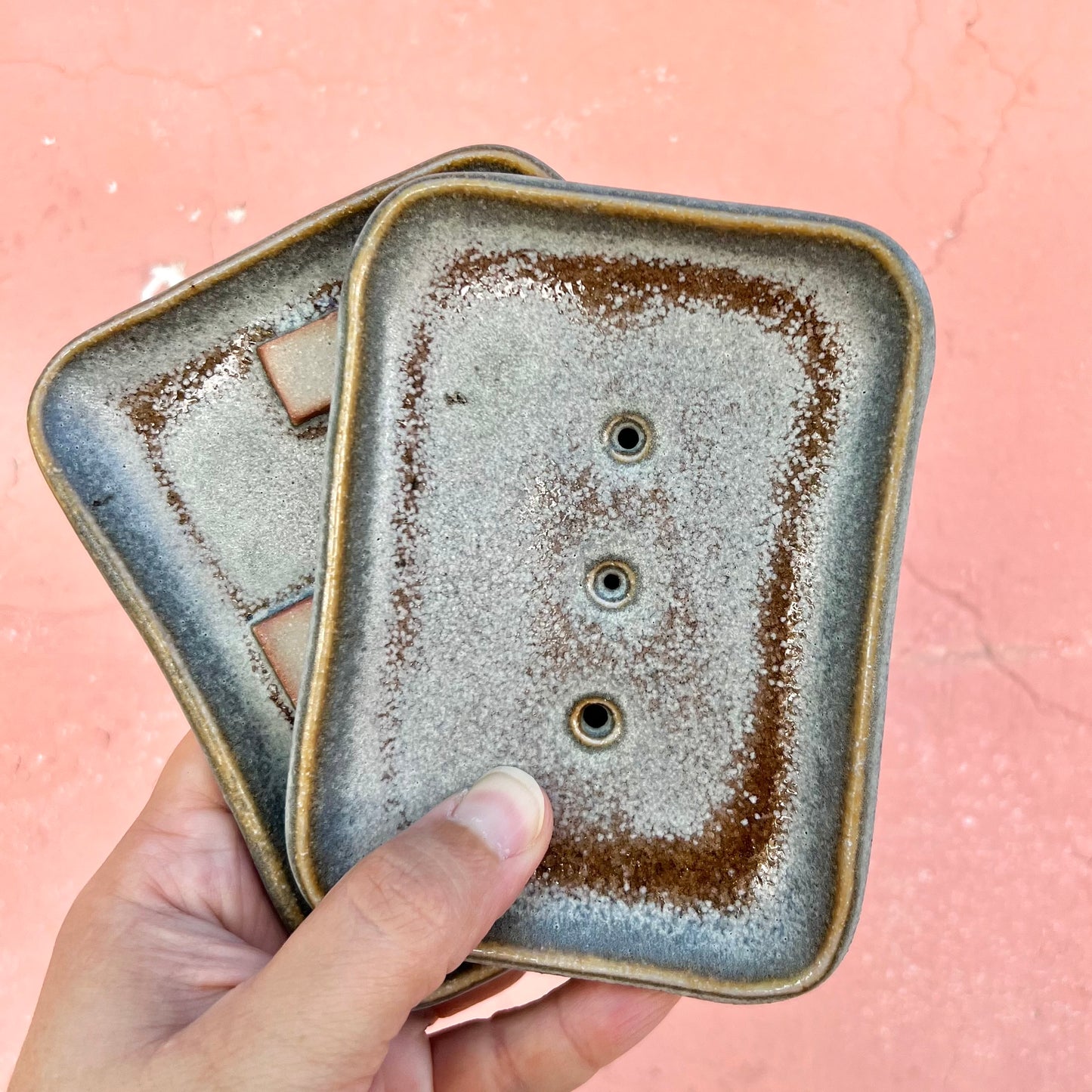 Grey Stacked Soap Dish