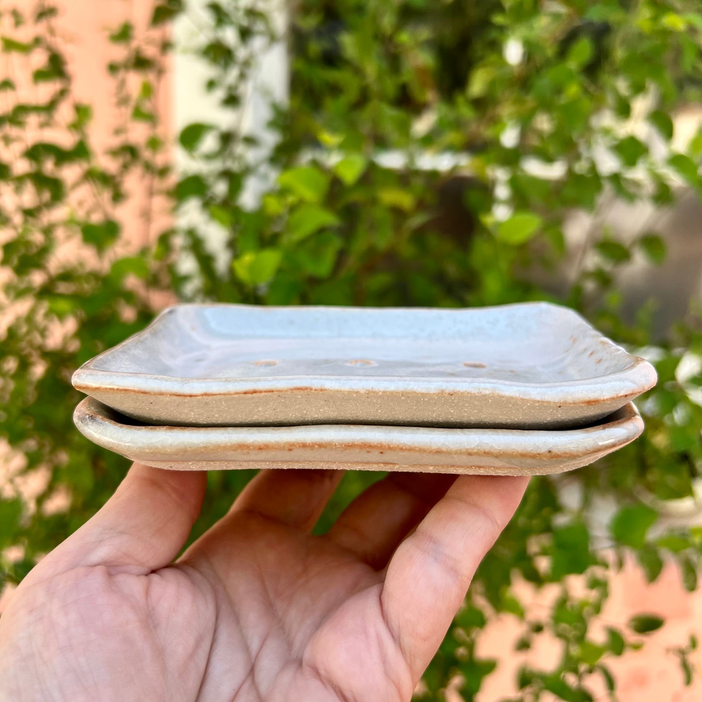 White Stacked Soap Dish